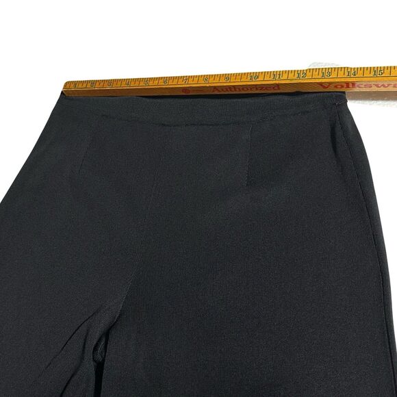 Exclusively MISOOK Size S ? M ? Petite Black Knit Pants High Waist Straight Leg - Picture 3 of 6